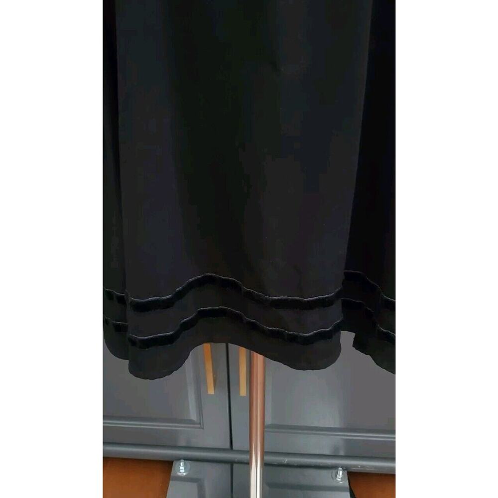 Hot Topic Small Dress Black Collared Long Sleeve Silver Skull Button Accents - Picture 4 of 6